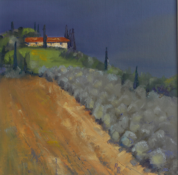 Ruth Bond - Tuscany Storm Approaching Olive Trees